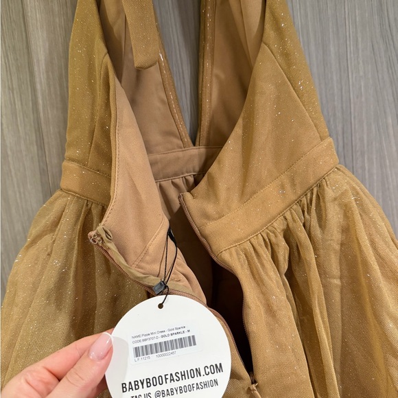 Glamorous Tan Halter Mini Dress - Picture 4 of 4